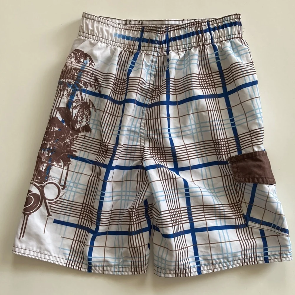Vintage OP Ocean Pacific Volkswagen surf swim trunks size S 6/7 EUC
